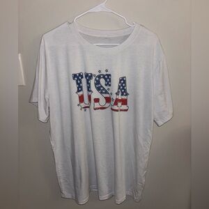 USA Graphic White T-Shirt